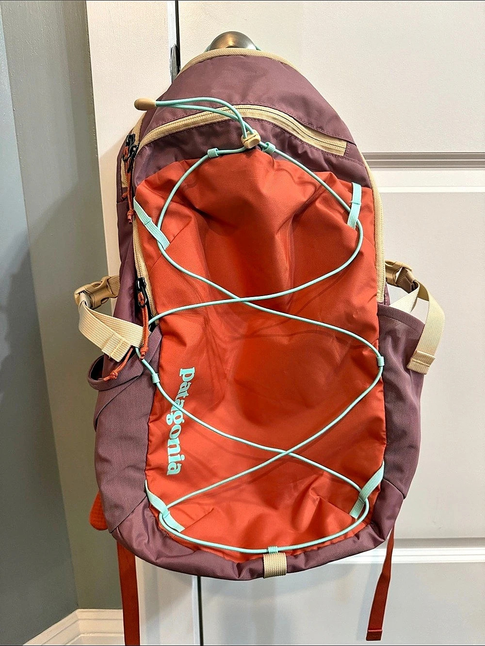 Patagonia Refugio Daypack 30L Backpack mauve rust aqua w/ laptop pouch *nice*